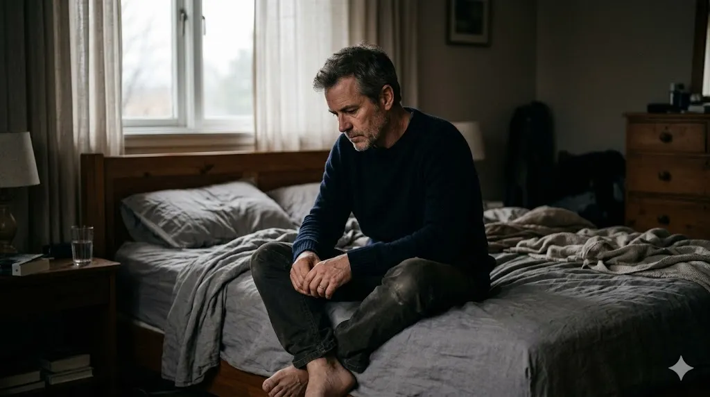 Man experiencing low energy
